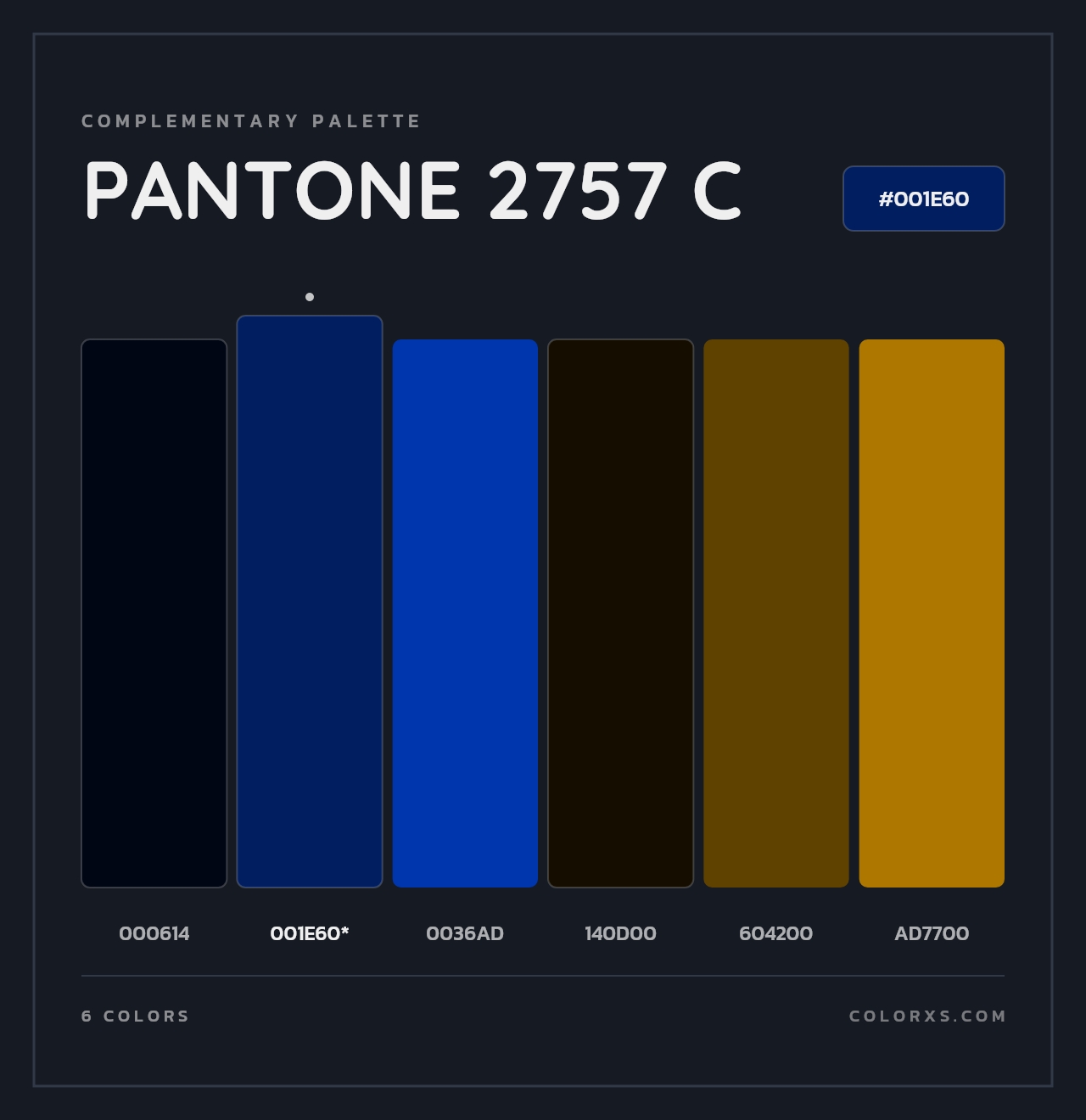 PANTONE 2757 C - Complementary Color Palette