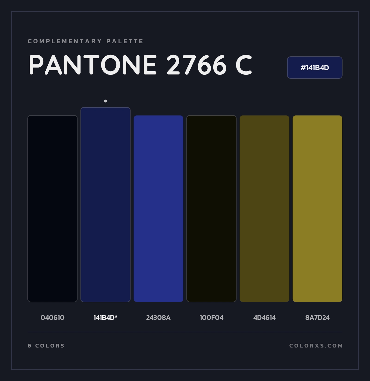 PANTONE 2766 C - Complementary Color Palette