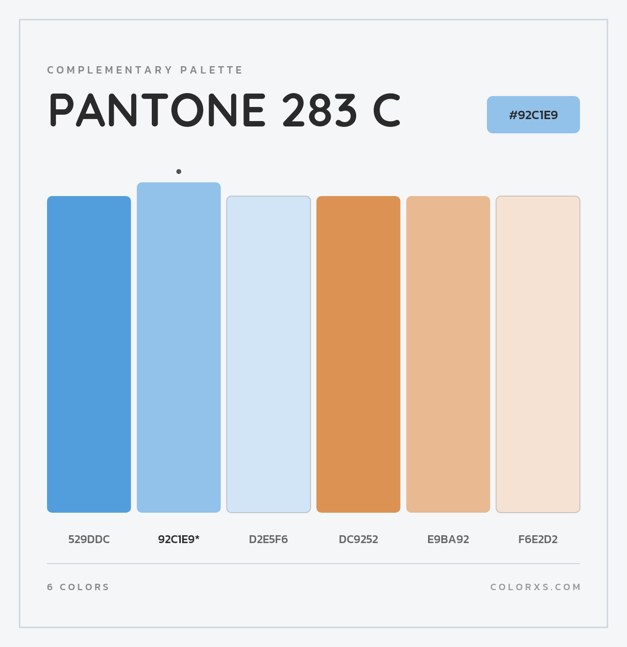 PANTONE 283 C - Complementary Color Palette