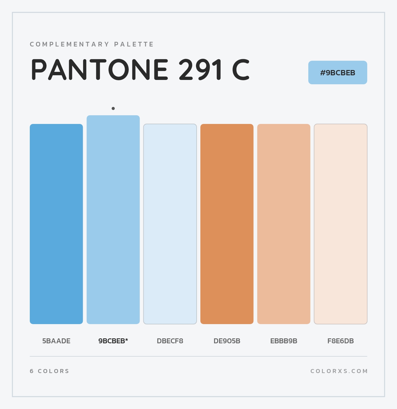PANTONE 291 C - Complementary Color Palette