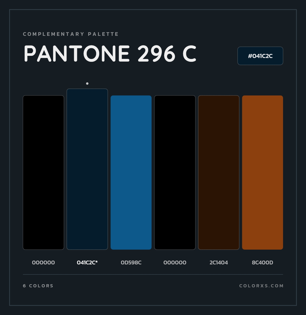 PANTONE 296 C - Complementary Color Palette