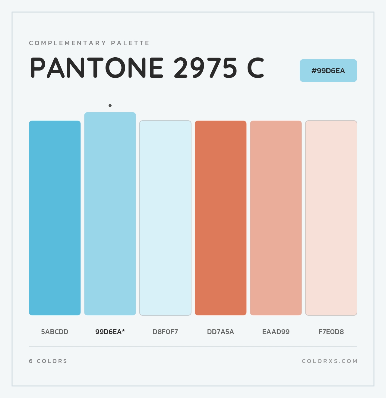 PANTONE 2975 C - Complementary Color Palette