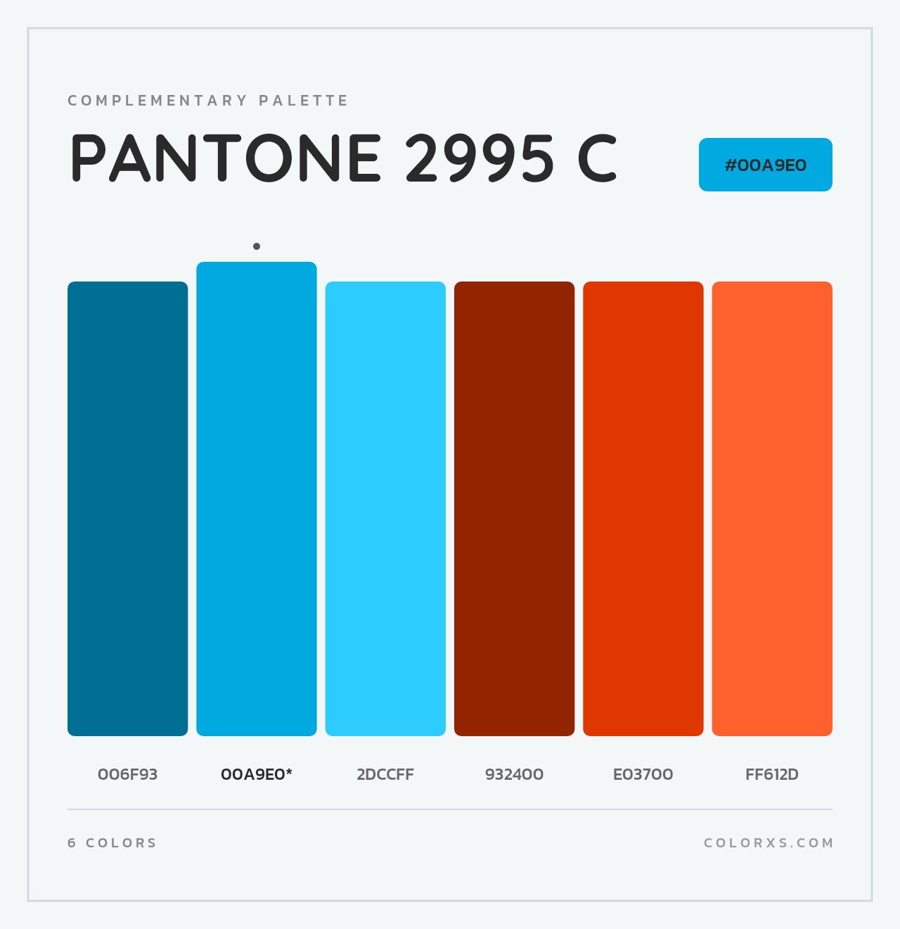 PANTONE 2995 C - Complementary Color Palette