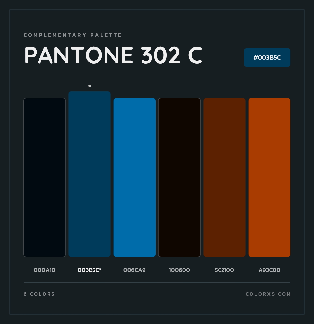 PANTONE 302 C - Complementary Color Palette