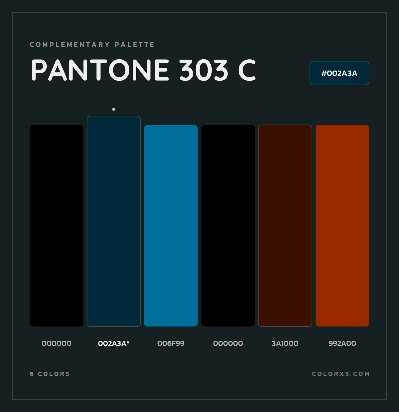 PANTONE 303 C - Complementary Color Palette