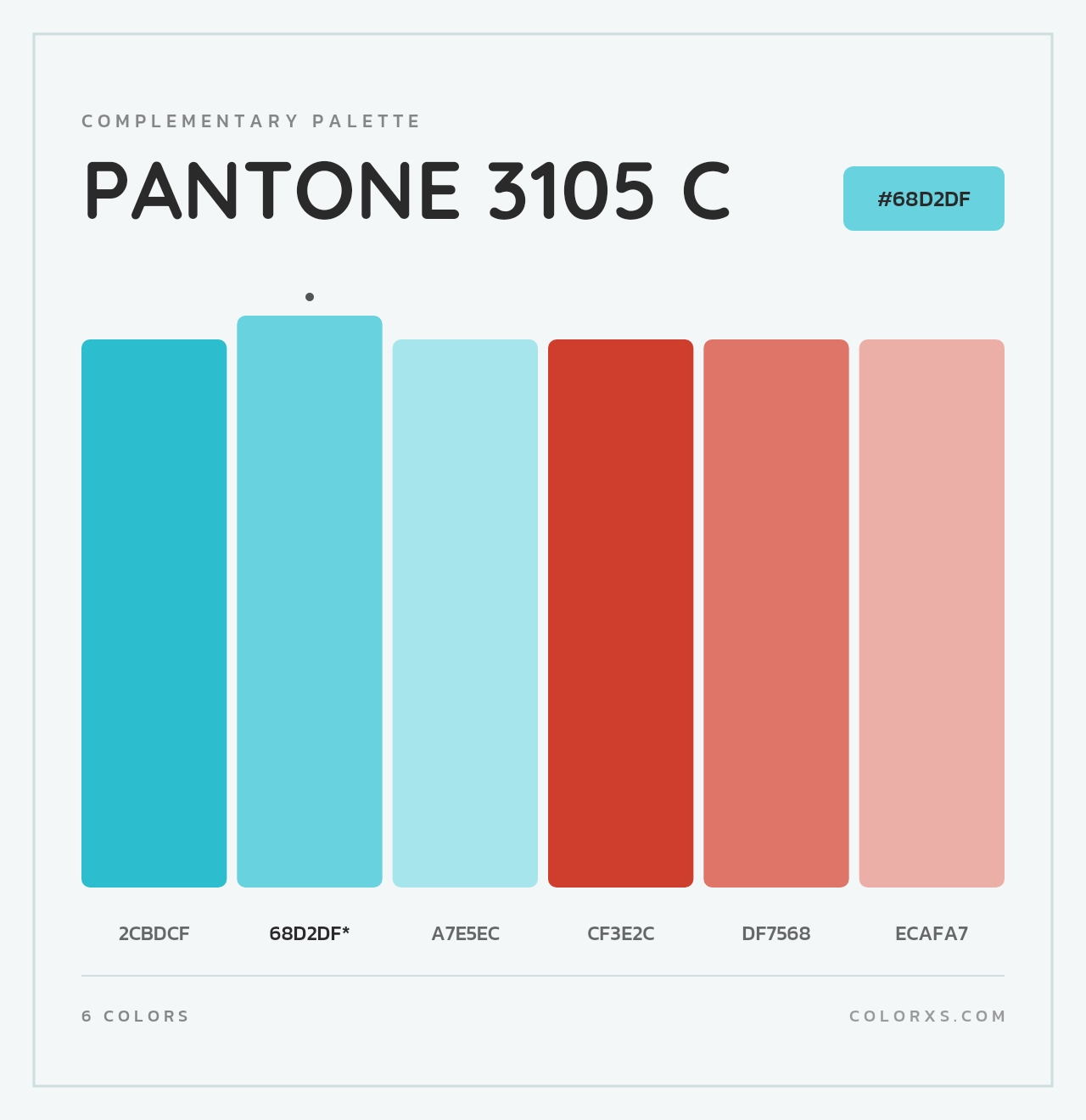 PANTONE 3105 C - Complementary Color Palette