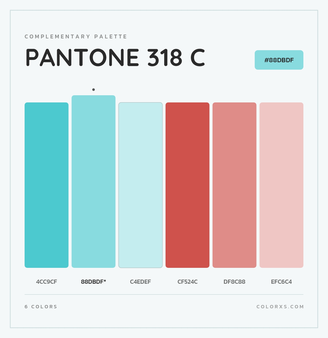 PANTONE 318 C - Complementary Color Palette