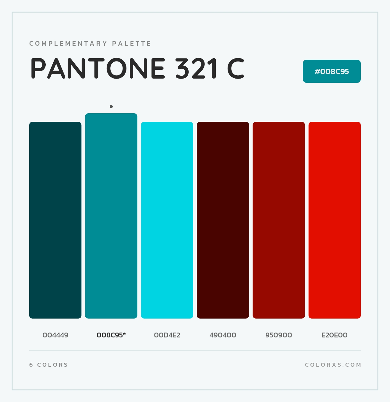 PANTONE 321 C - Complementary Color Palette