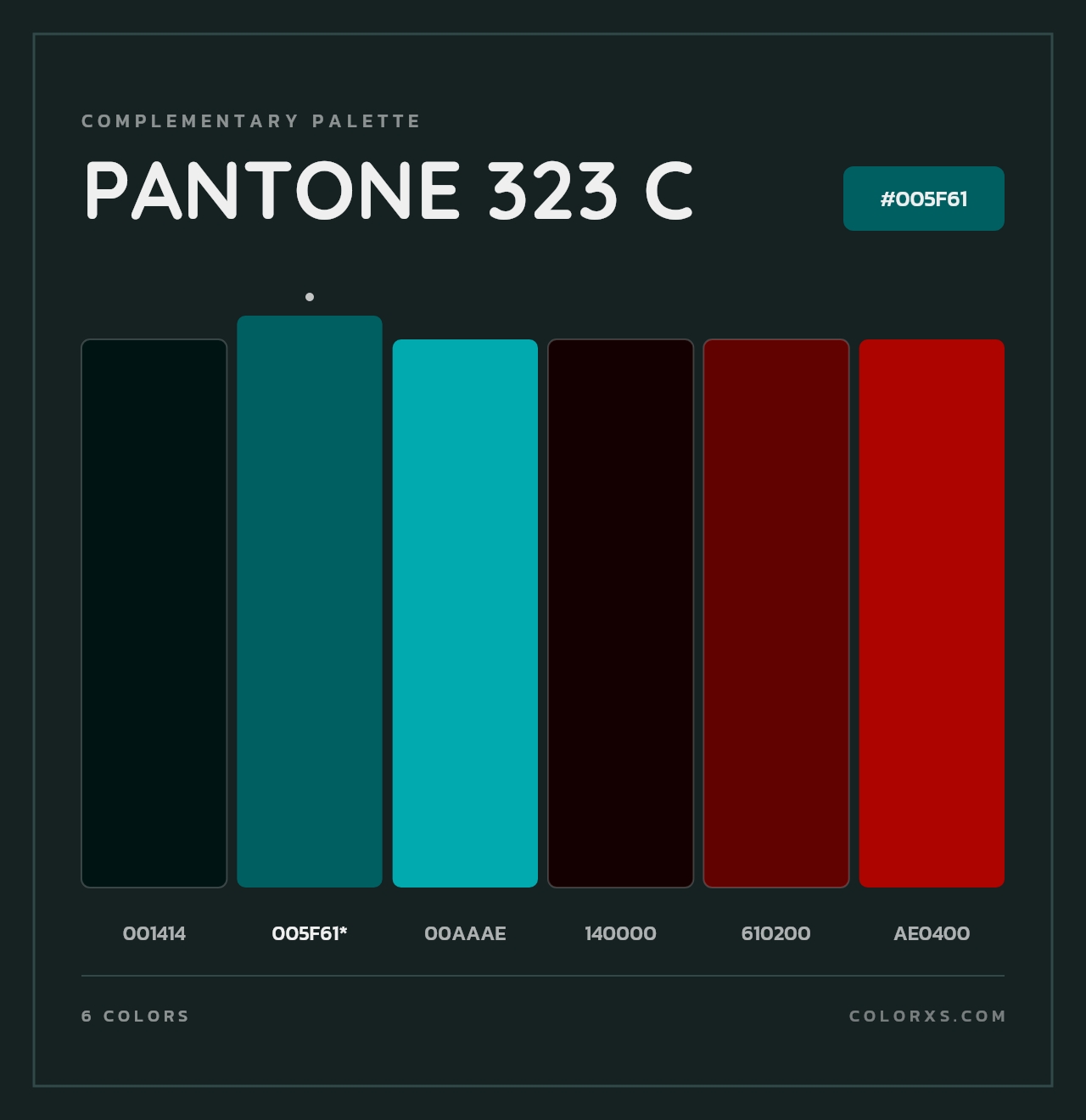 PANTONE 323 C - Complementary Color Palette