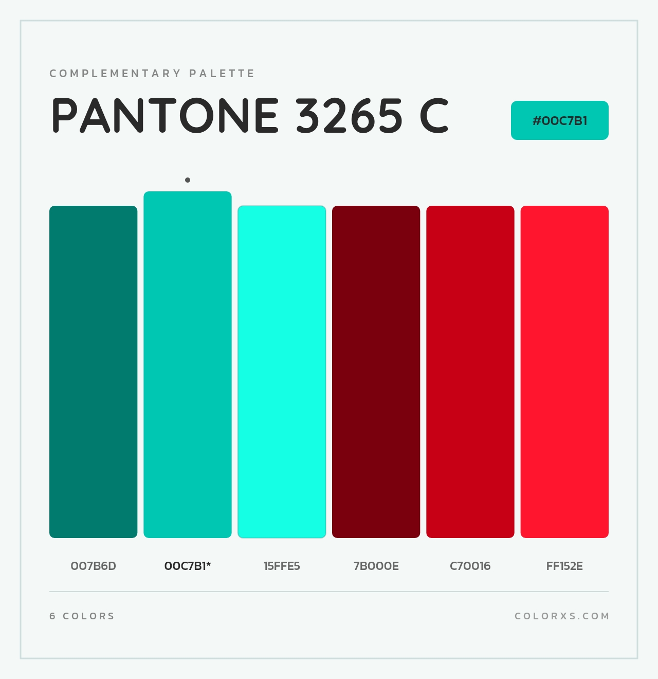 PANTONE 3265 C - Complementary Color Palette