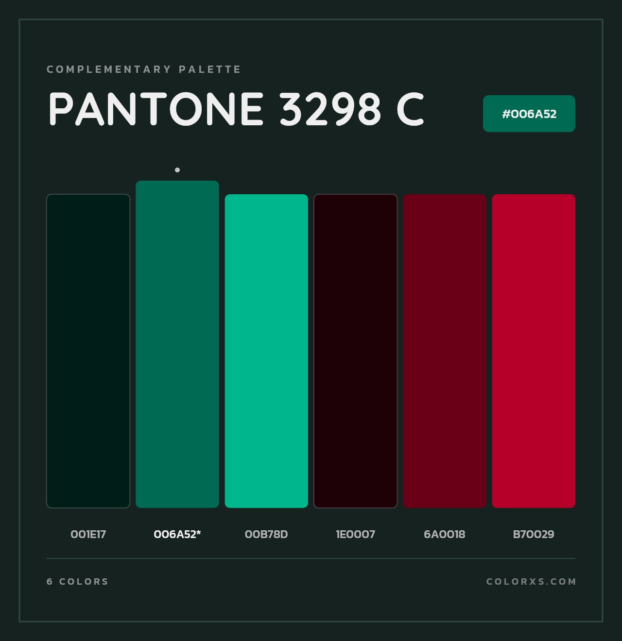PANTONE 3298 C - Complementary Color Palette
