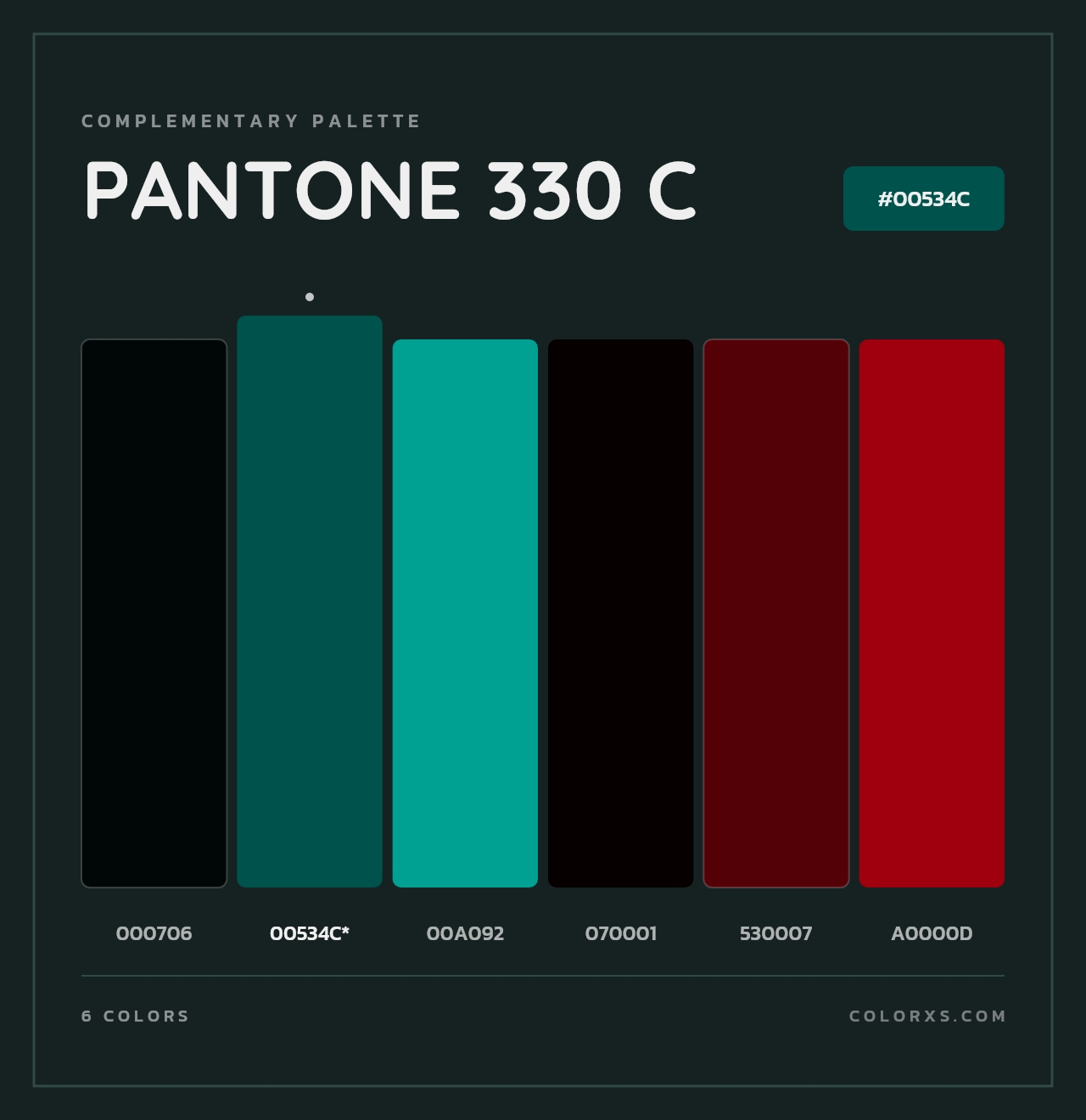 PANTONE 330 C - Complementary Color Palette
