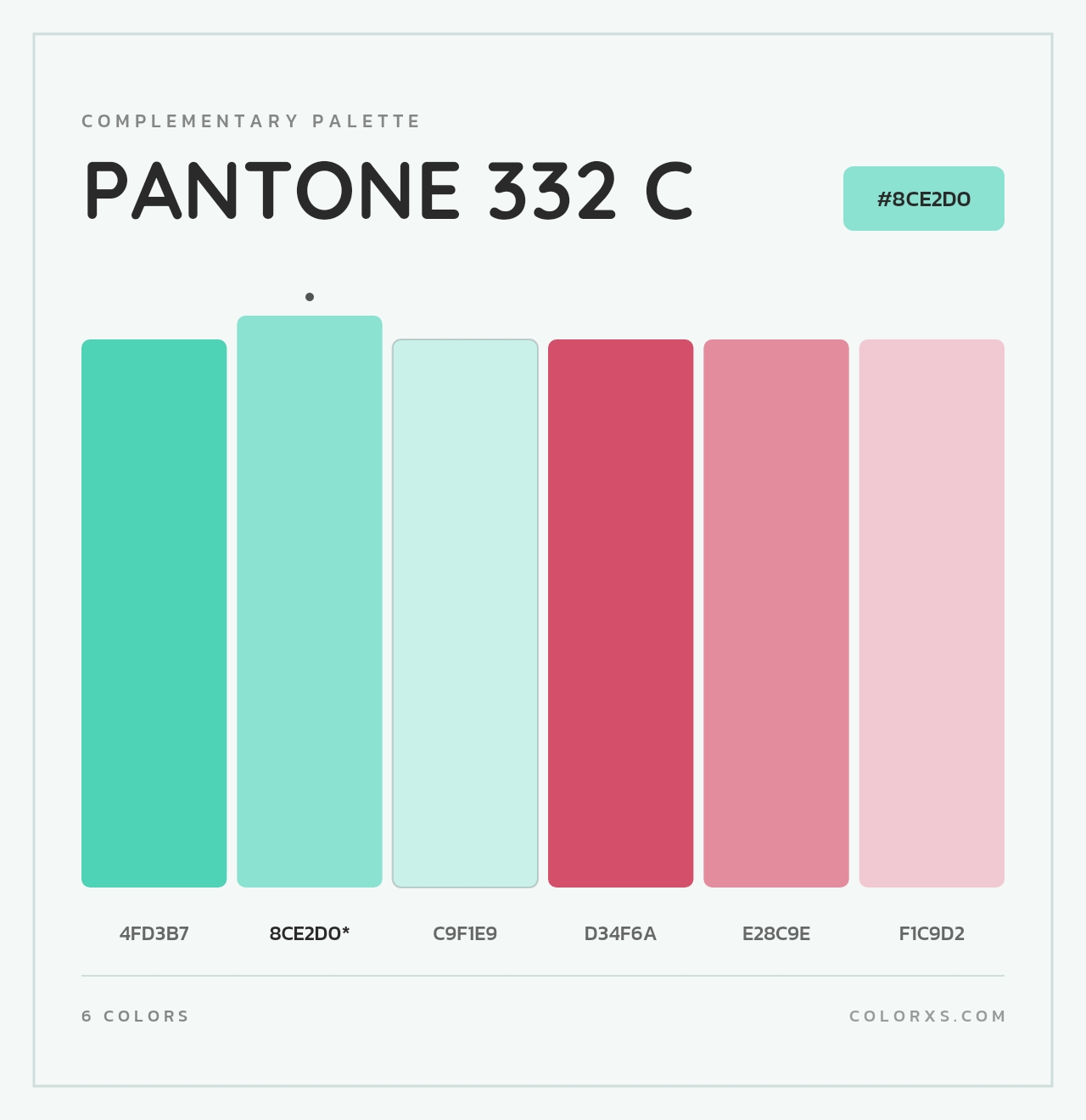 PANTONE 332 C - Complementary Color Palette