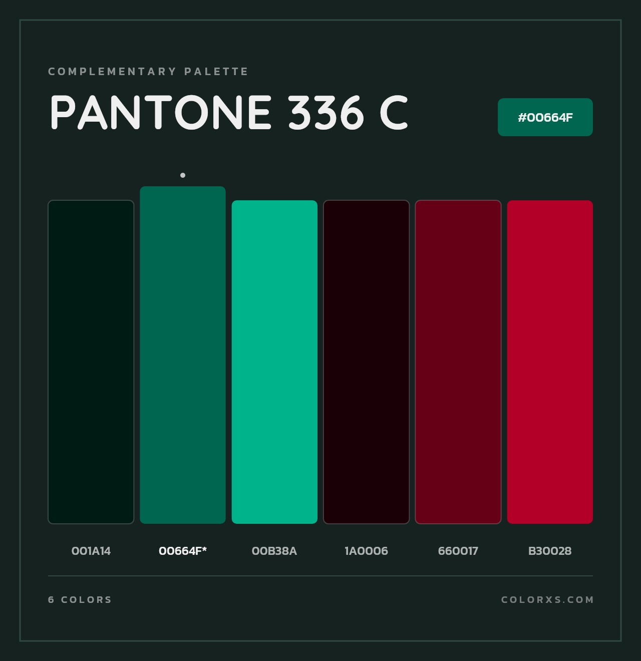 PANTONE 336 C - Complementary Color Palette
