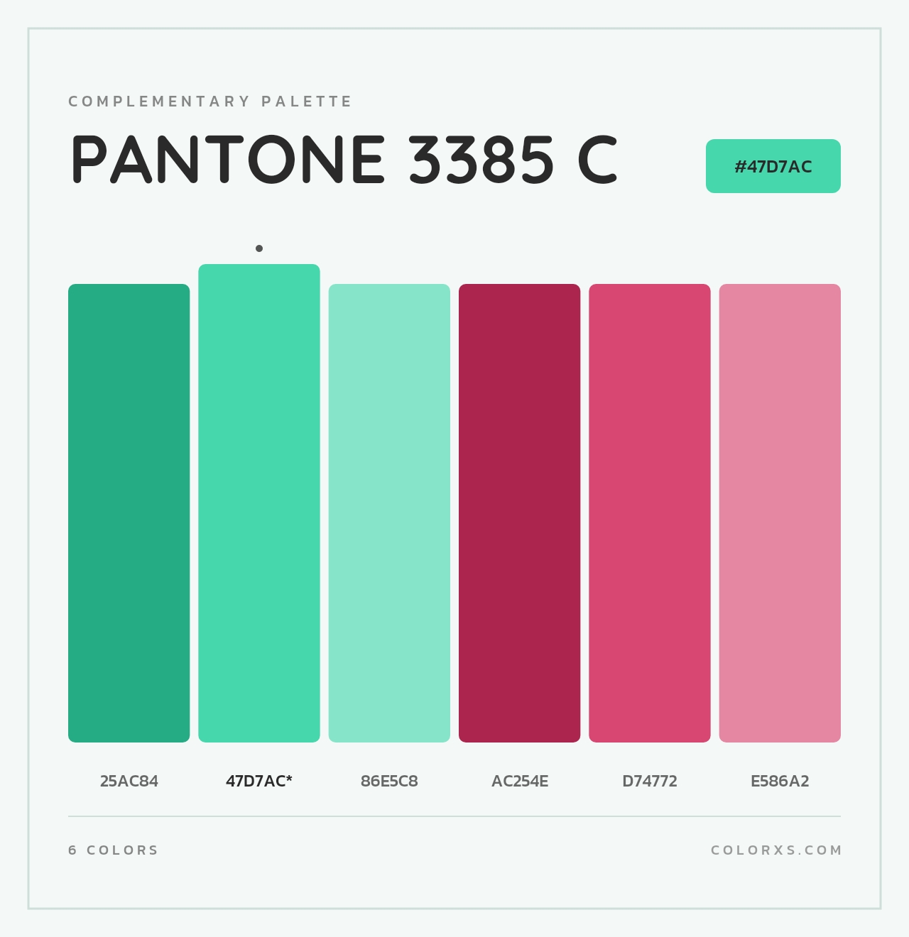 PANTONE 3385 C - Complementary Color Palette