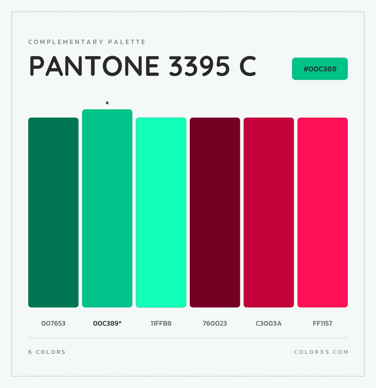 PANTONE 3395 C - Complementary Color Palette