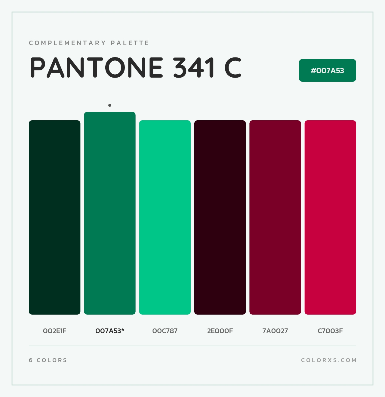 PANTONE 341 C - Complementary Color Palette