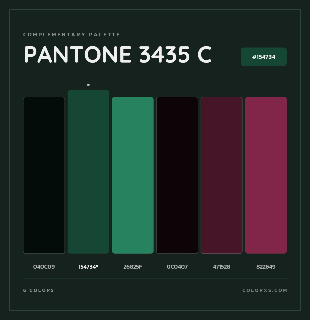 PANTONE 3435 C - Complementary Color Palette