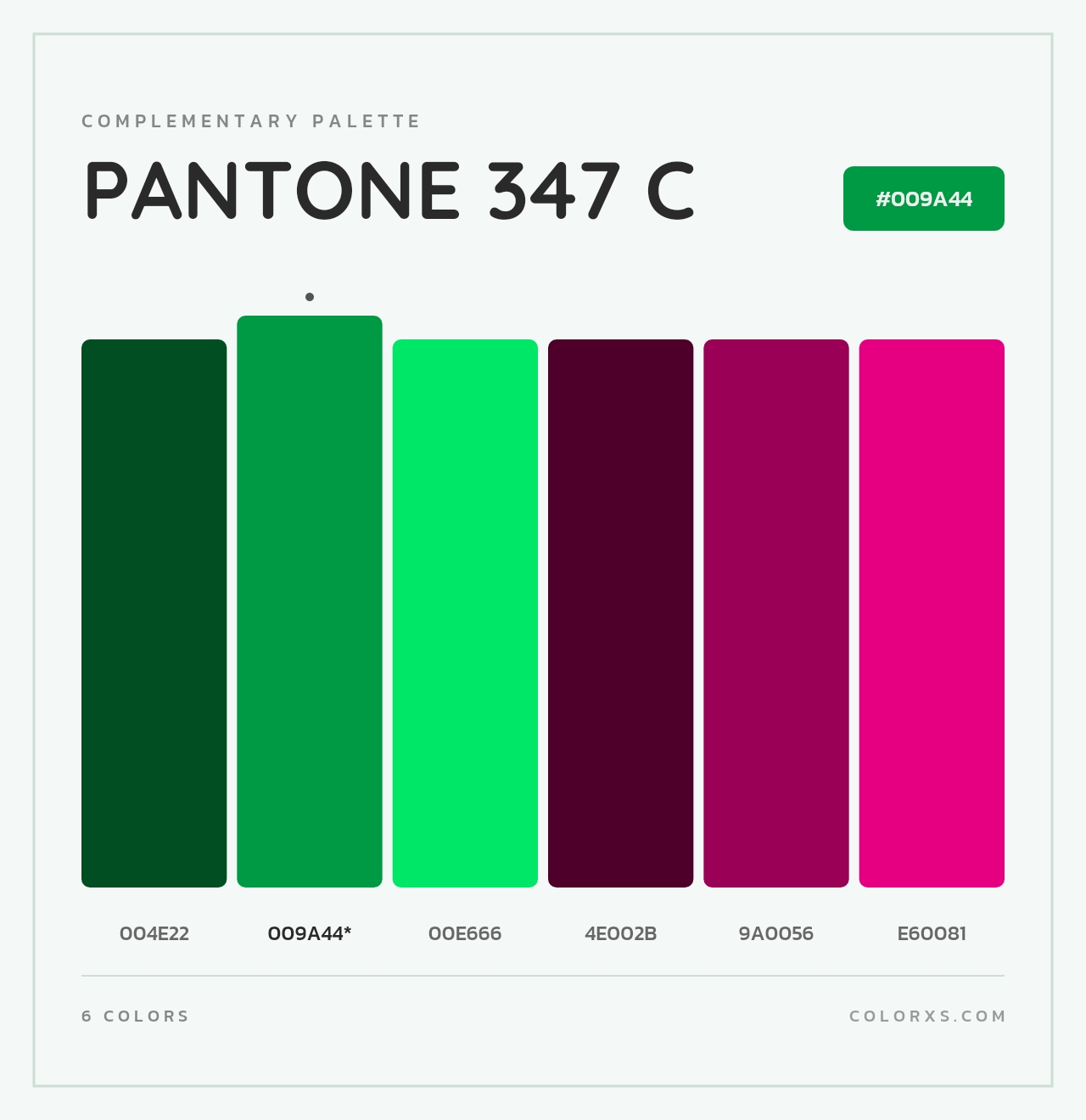 PANTONE 347 C - Complementary Color Palette
