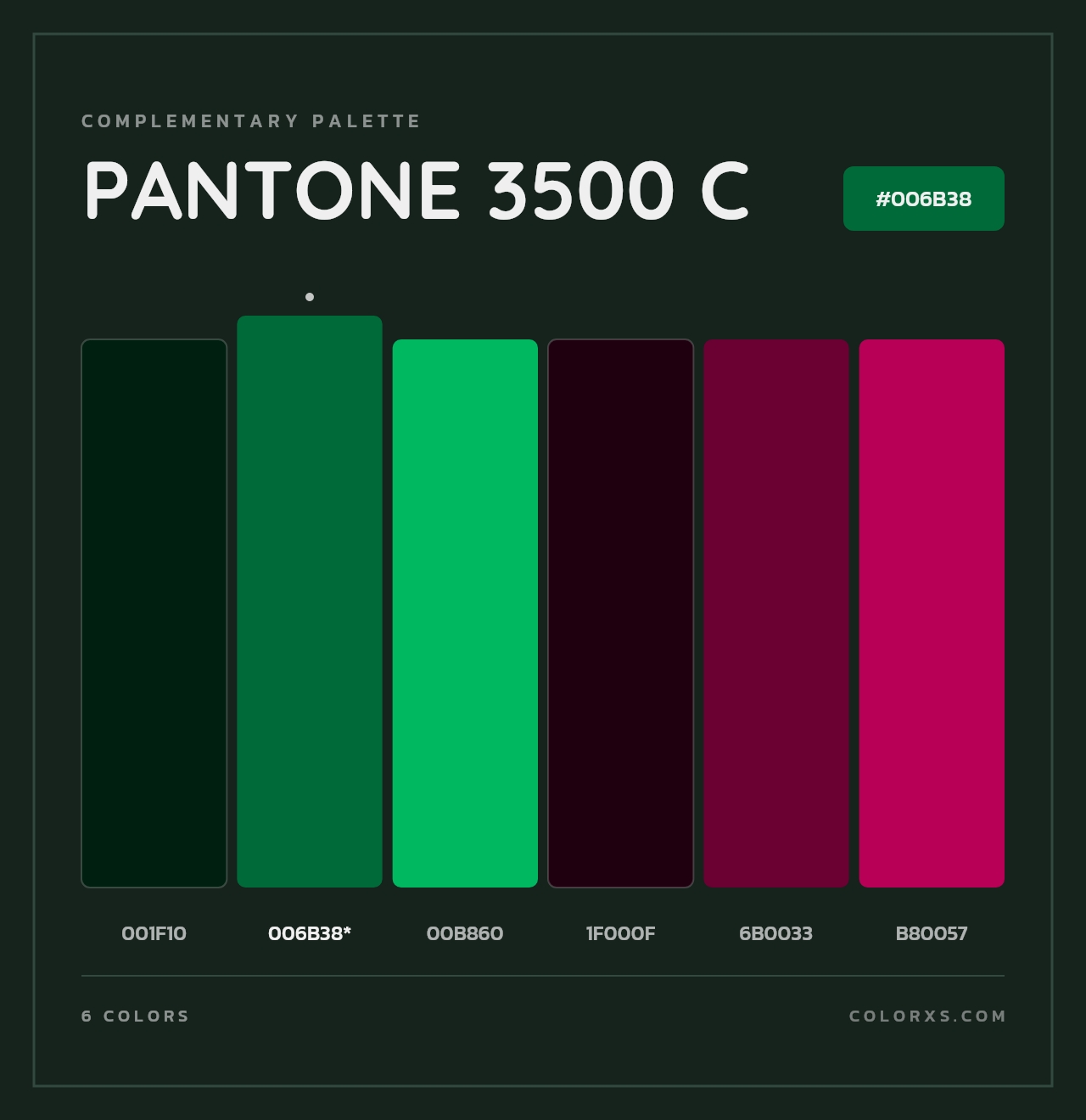 PANTONE 3500 C - Complementary Color Palette