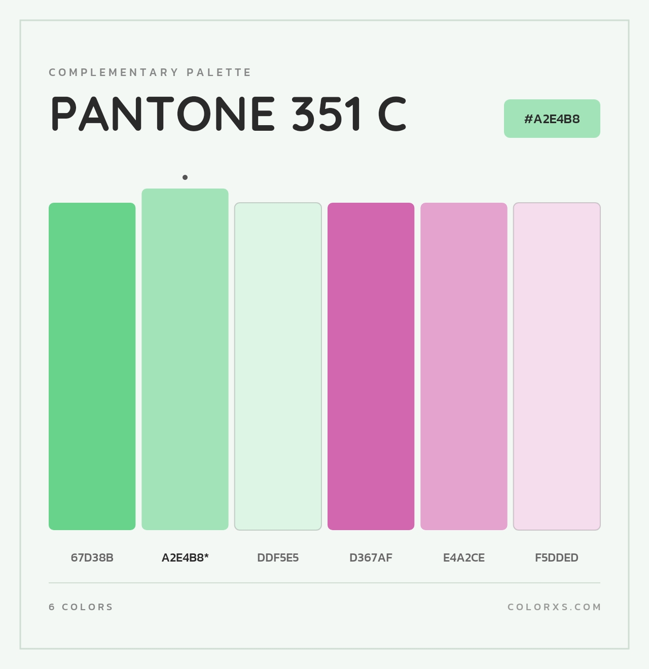 PANTONE 351 C - Complementary Color Palette