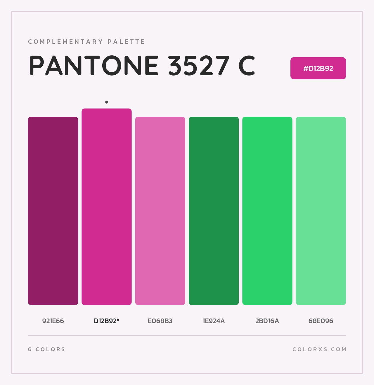 PANTONE 3527 C - Complementary Color Palette