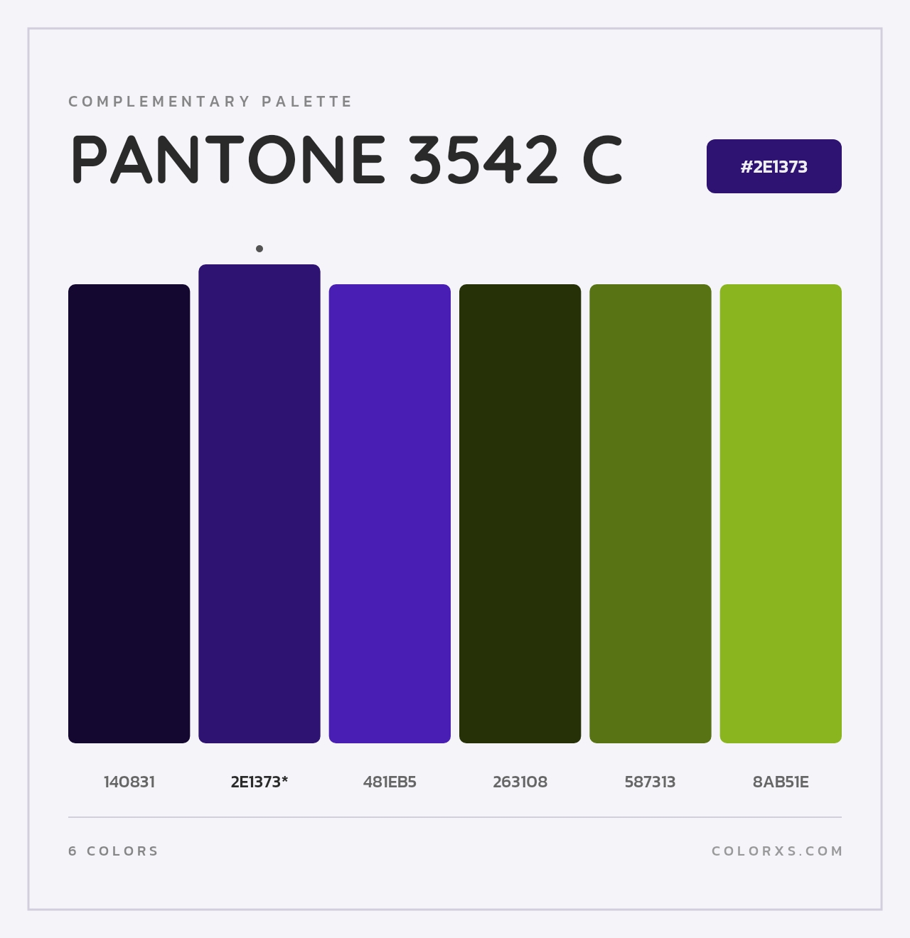 PANTONE 3542 C - Complementary Color Palette