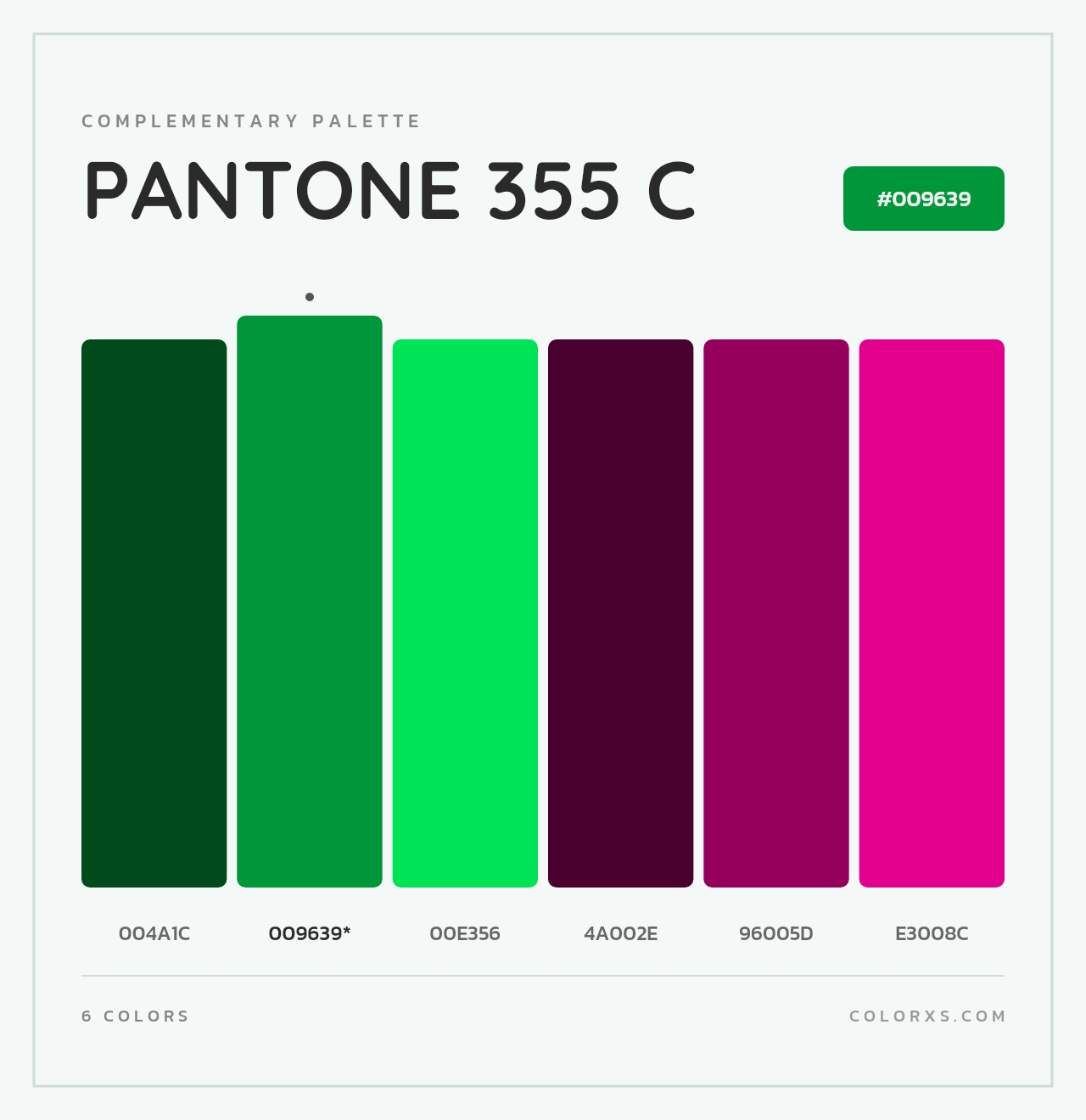 PANTONE 355 C - Complementary Color Palette