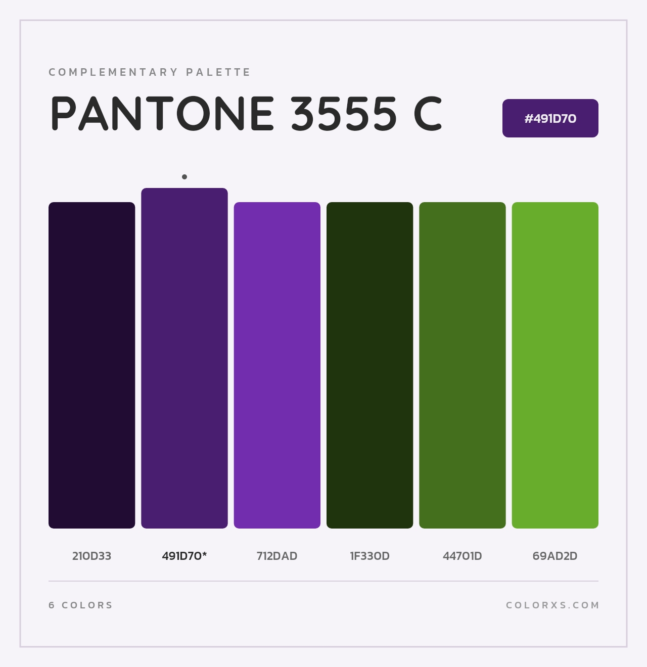 PANTONE 3555 C - Complementary Color Palette