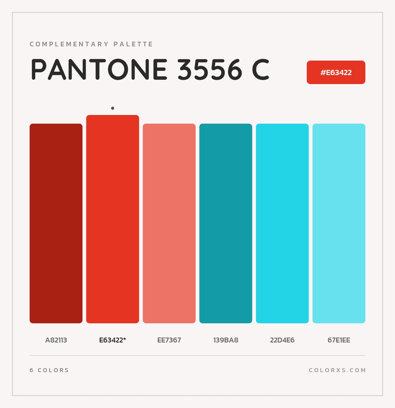 PANTONE 3556 C - Complementary Color Palette