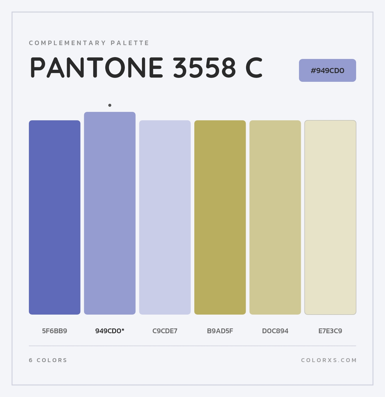 PANTONE 3558 C - Complementary Color Palette