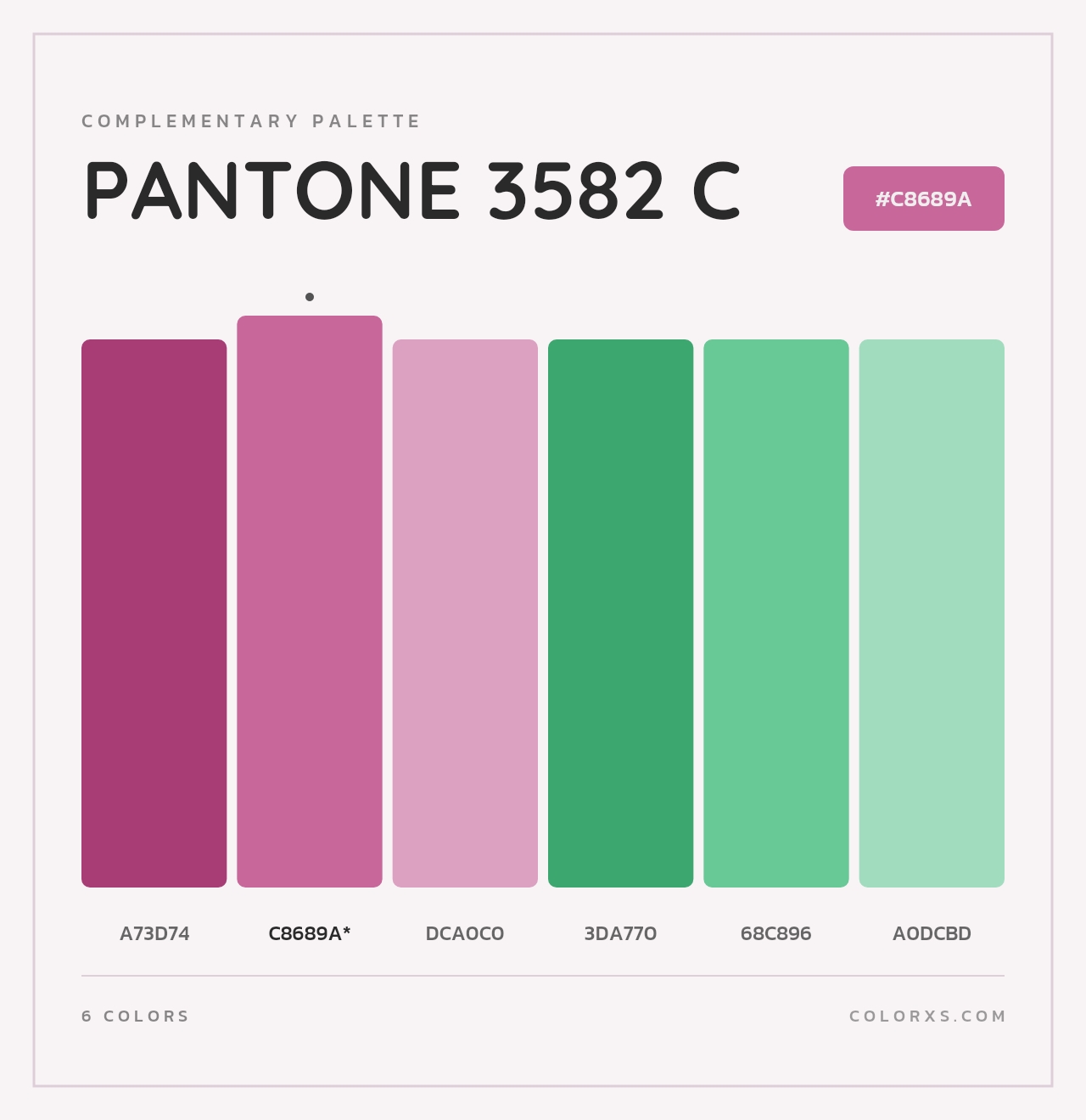 PANTONE 3582 C - Complementary Color Palette