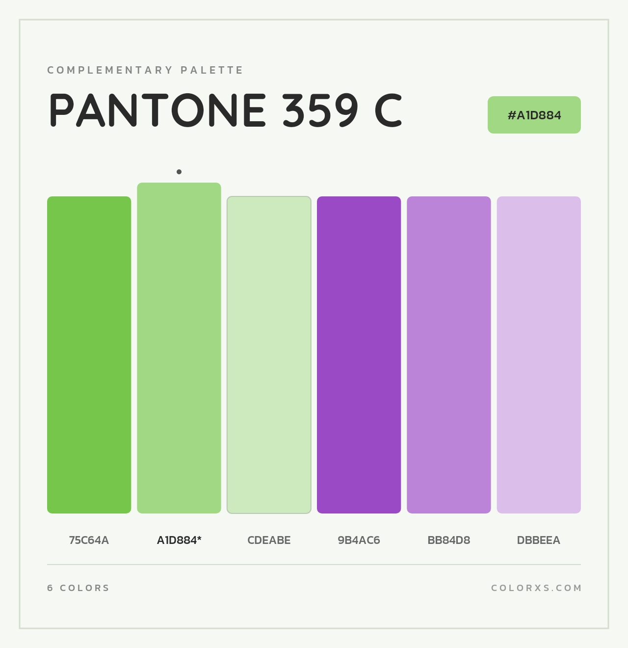 PANTONE 359 C - Complementary Color Palette