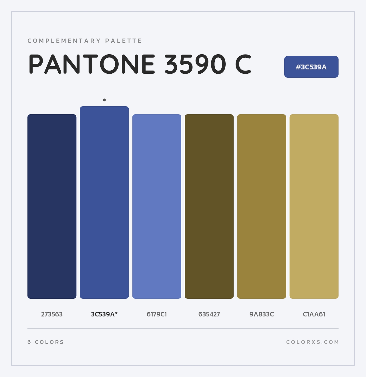 PANTONE 3590 C - Complementary Color Palette