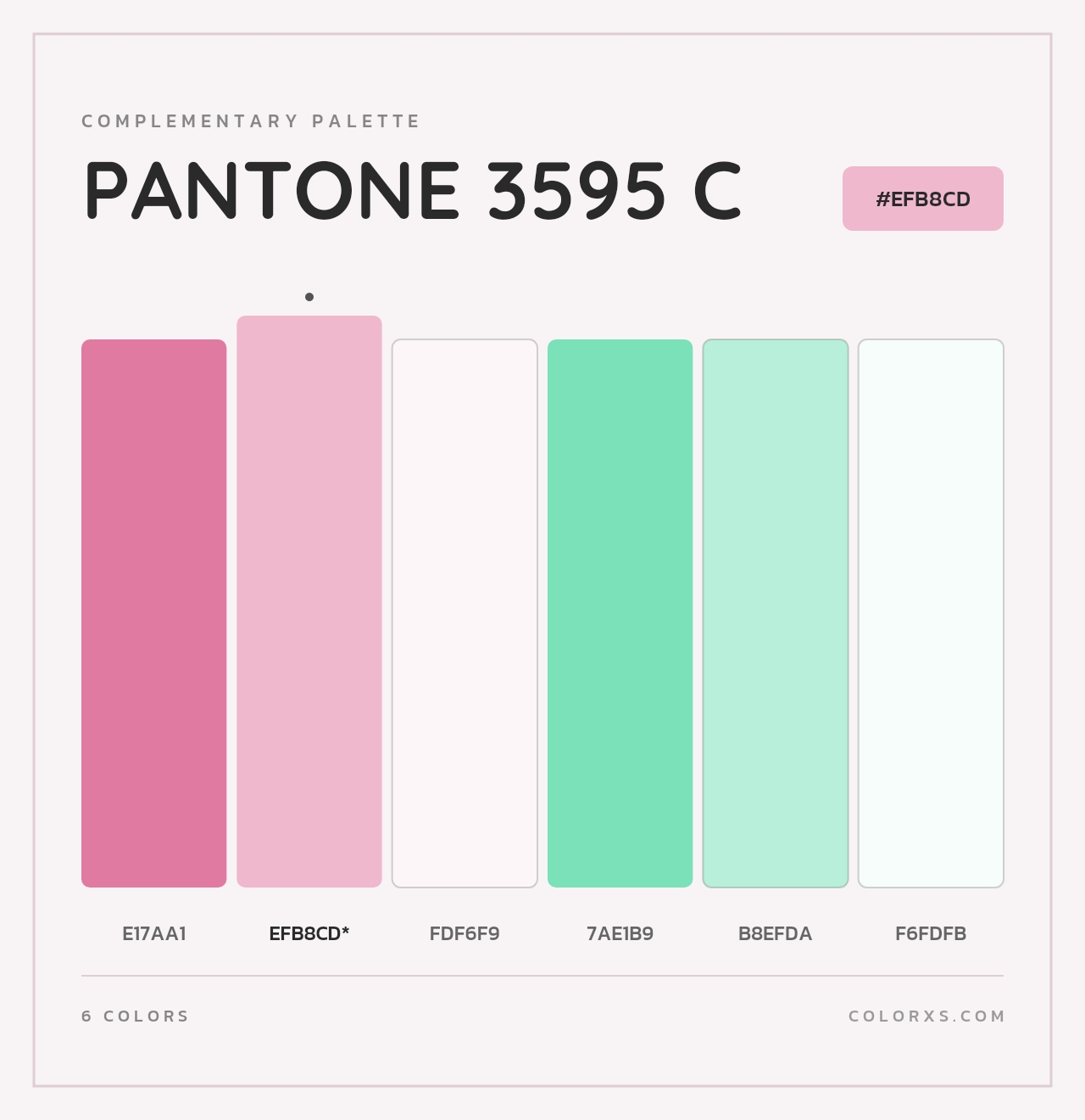 PANTONE 3595 C - Complementary Color Palette