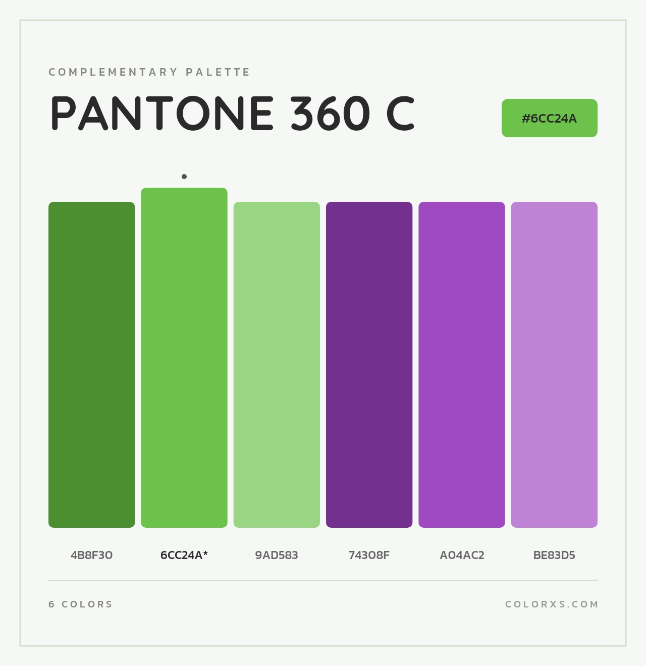 PANTONE 360 C - Complementary Color Palette