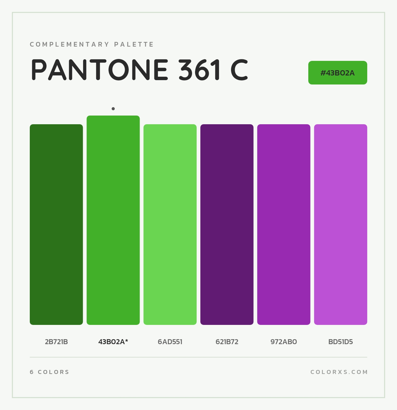 PANTONE 361 C - Complementary Color Palette
