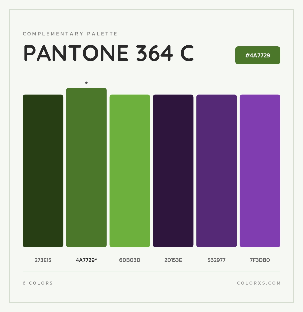 PANTONE 364 C - Complementary Color Palette