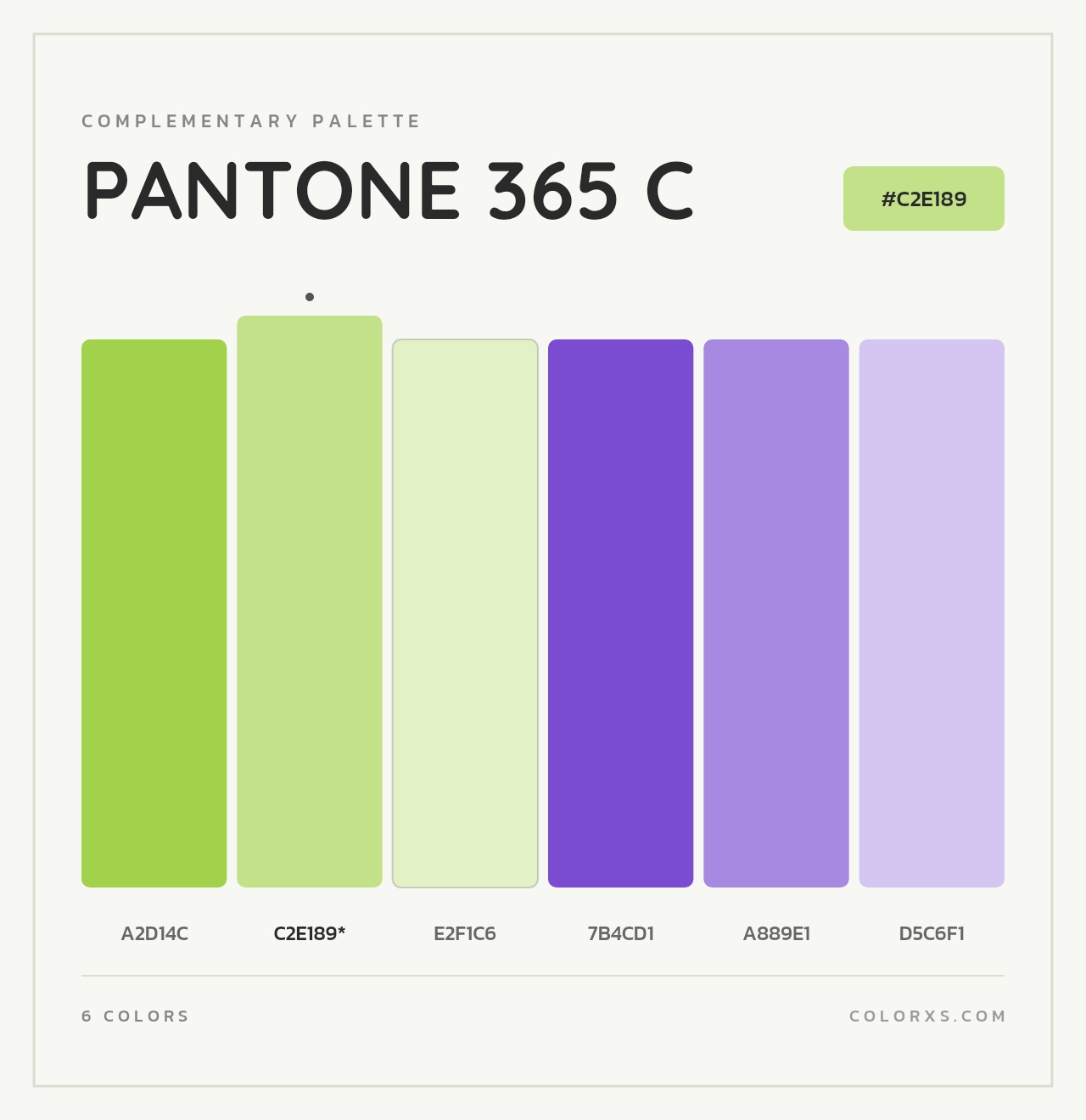 PANTONE 365 C - Complementary Color Palette