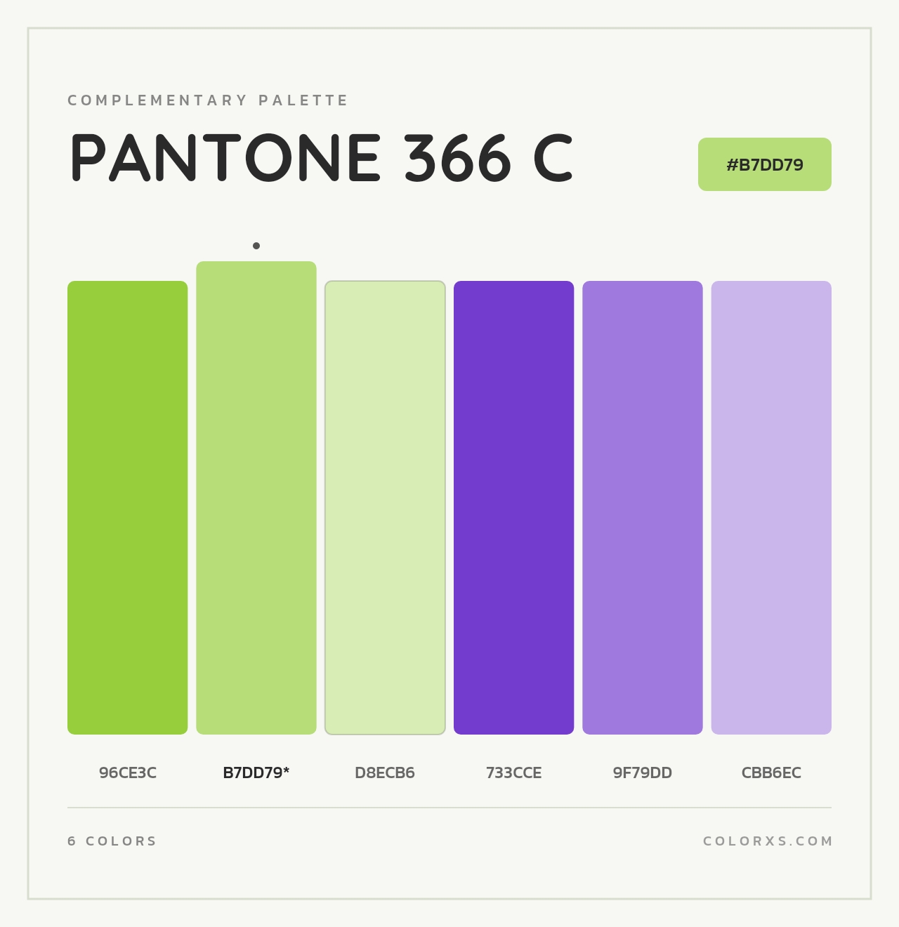 PANTONE 366 C - Complementary Color Palette