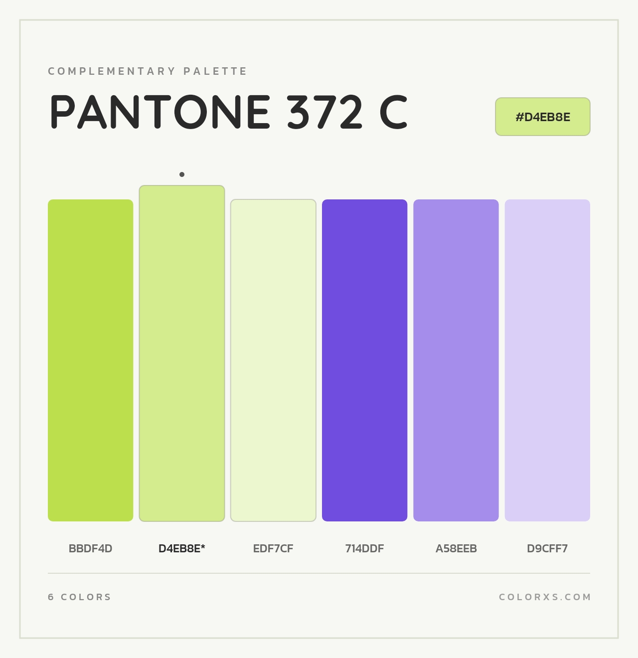 PANTONE 372 C - Complementary Color Palette