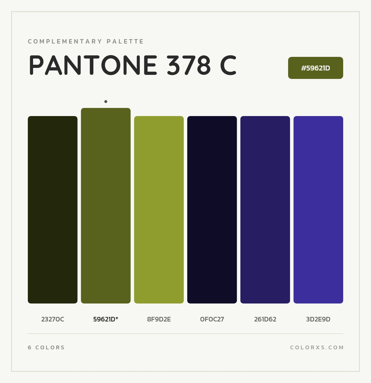 PANTONE 378 C - Complementary Color Palette