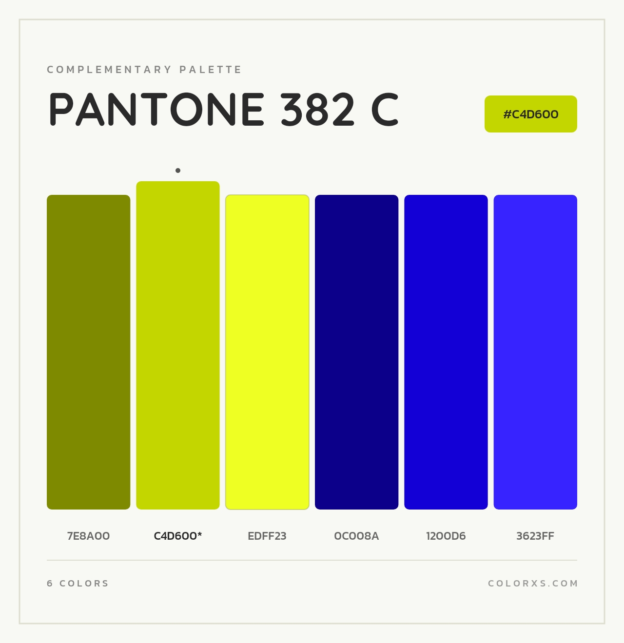 PANTONE 382 C - Complementary Color Palette
