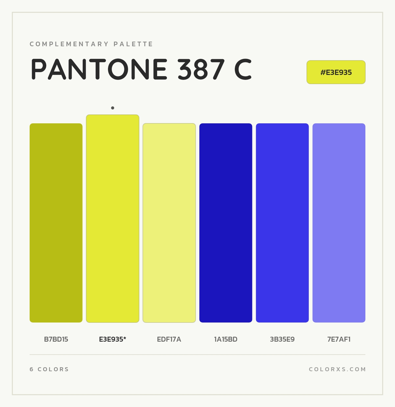 PANTONE 387 C - Complementary Color Palette