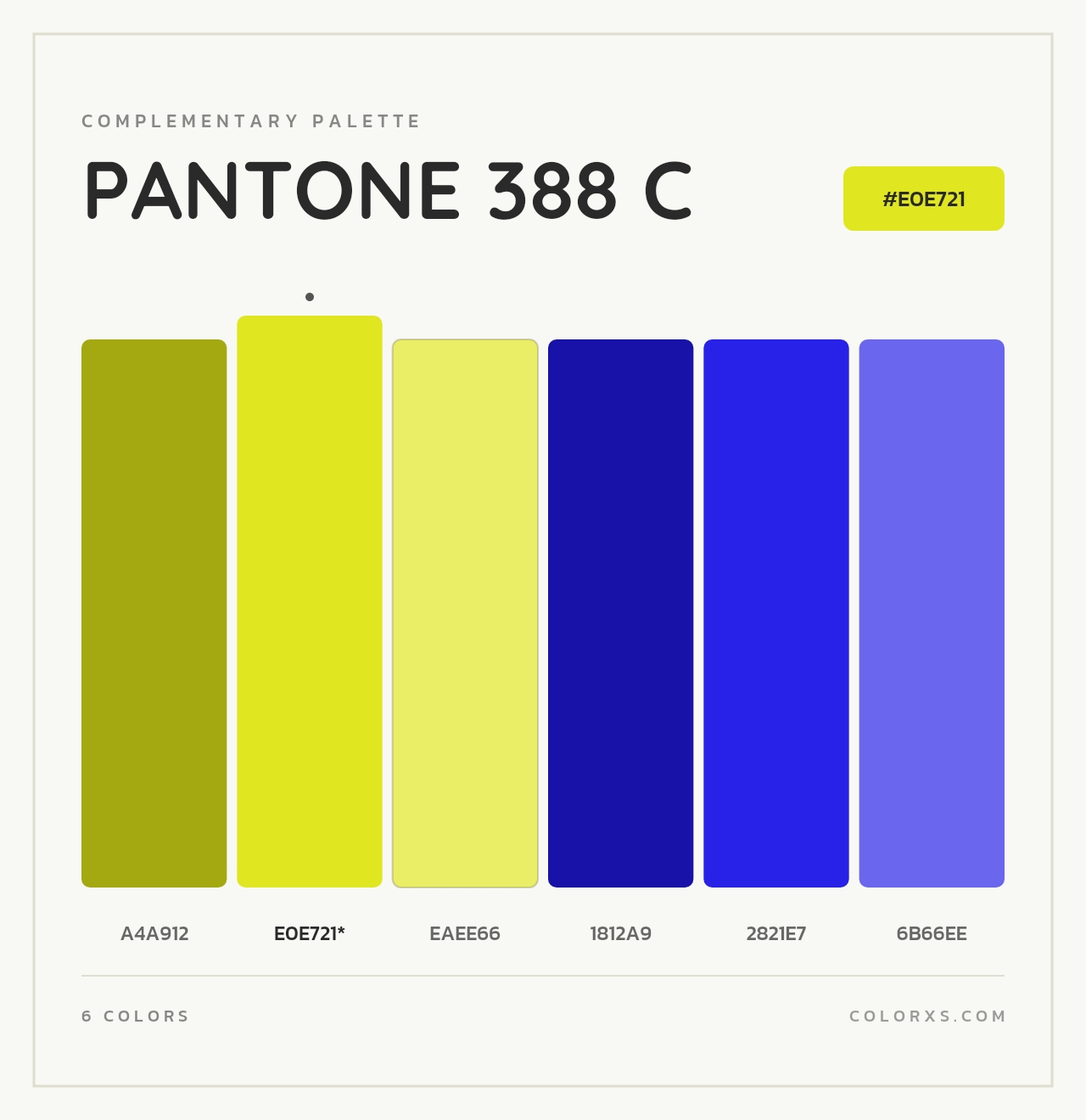 PANTONE 388 C - Complementary Color Palette