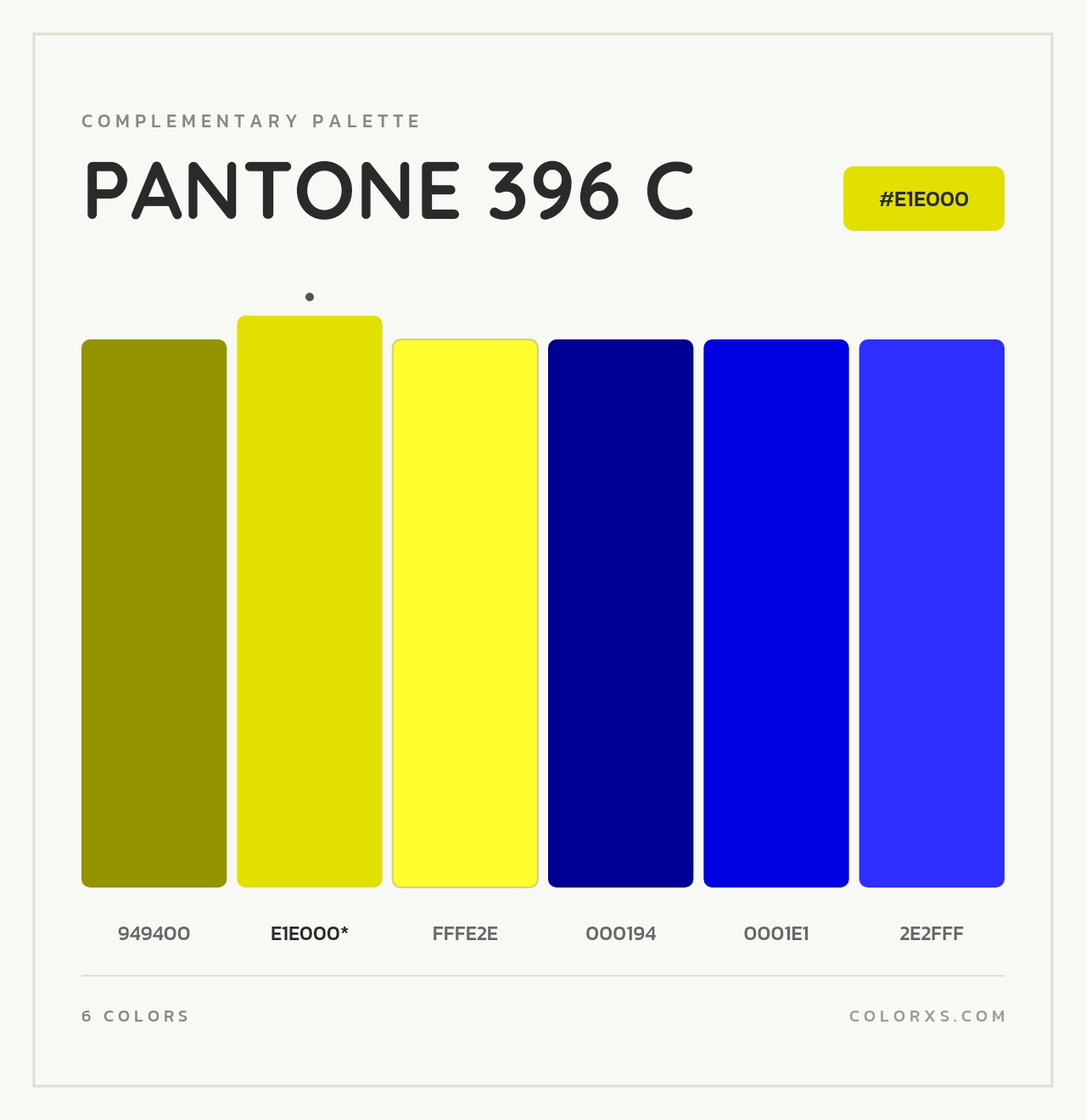PANTONE 396 C - Complementary Color Palette