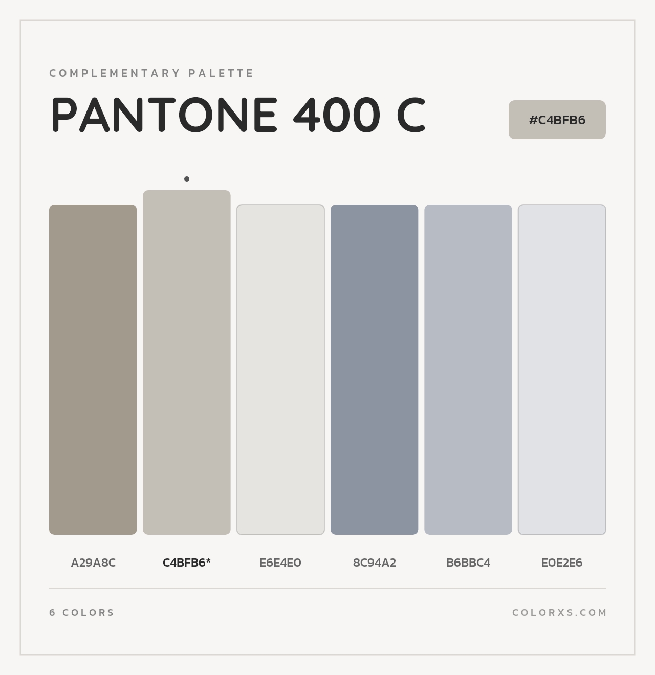 PANTONE 400 C - Complementary Color Palette