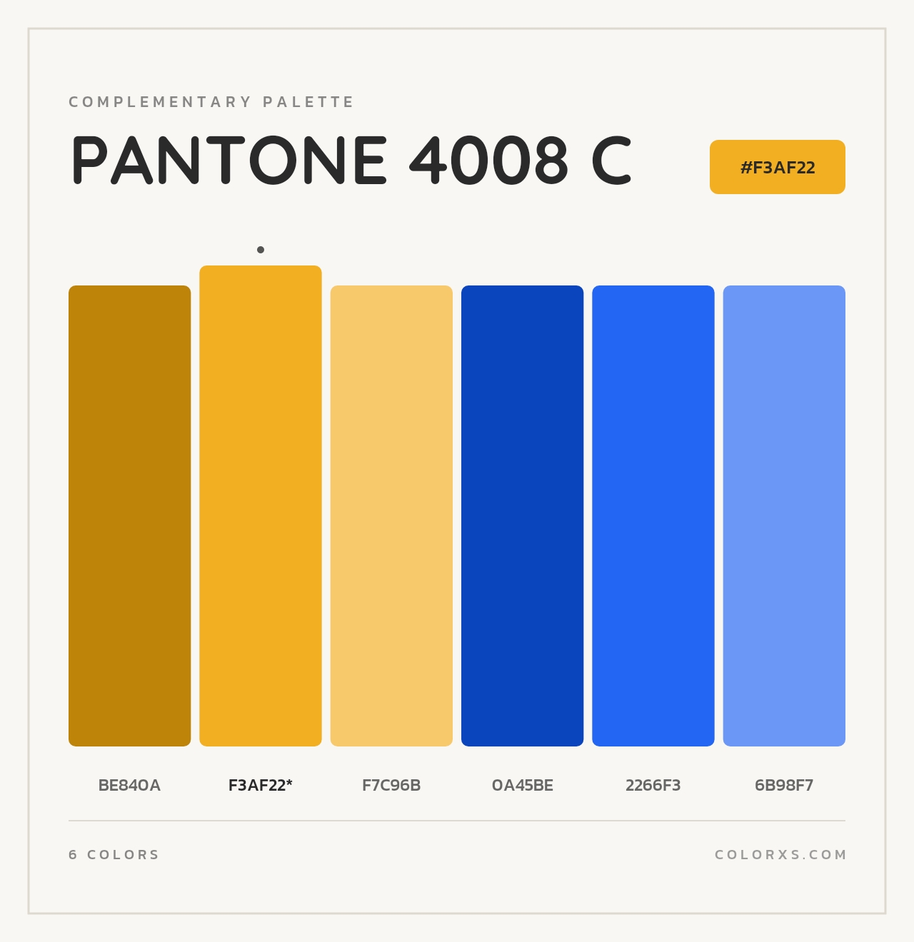 PANTONE 4008 C - Complementary Color Palette