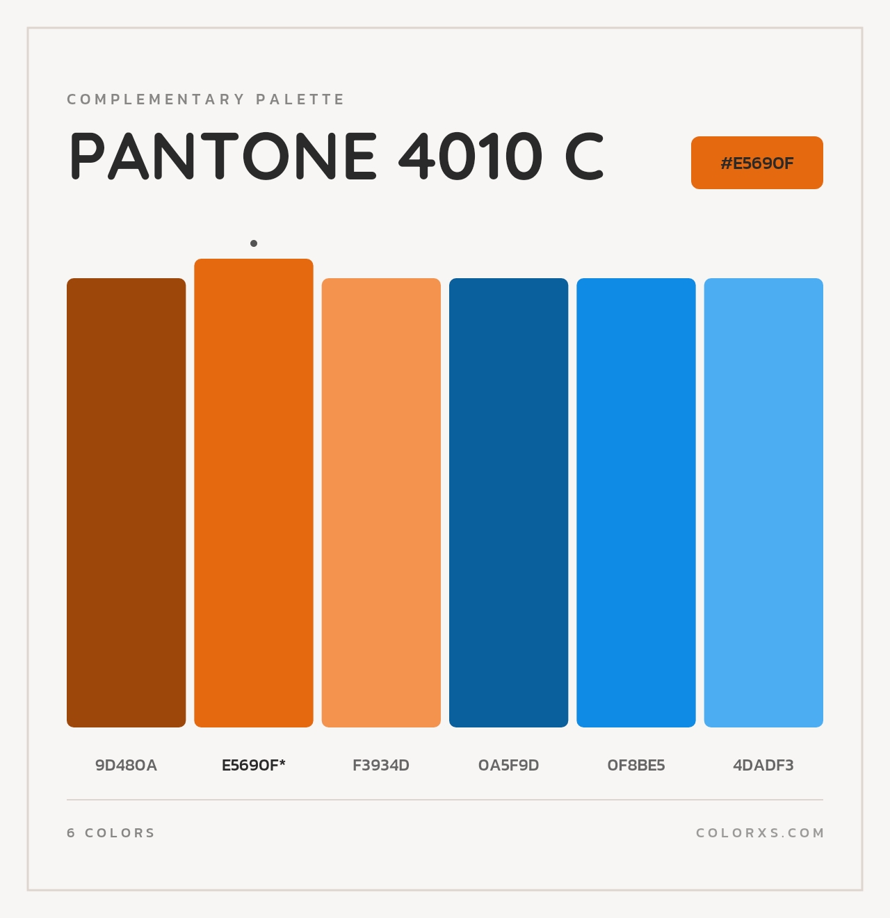 PANTONE 4010 C - Complementary Color Palette