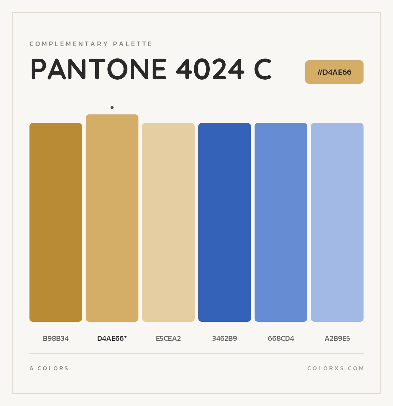 PANTONE 4024 C - Complementary Color Palette